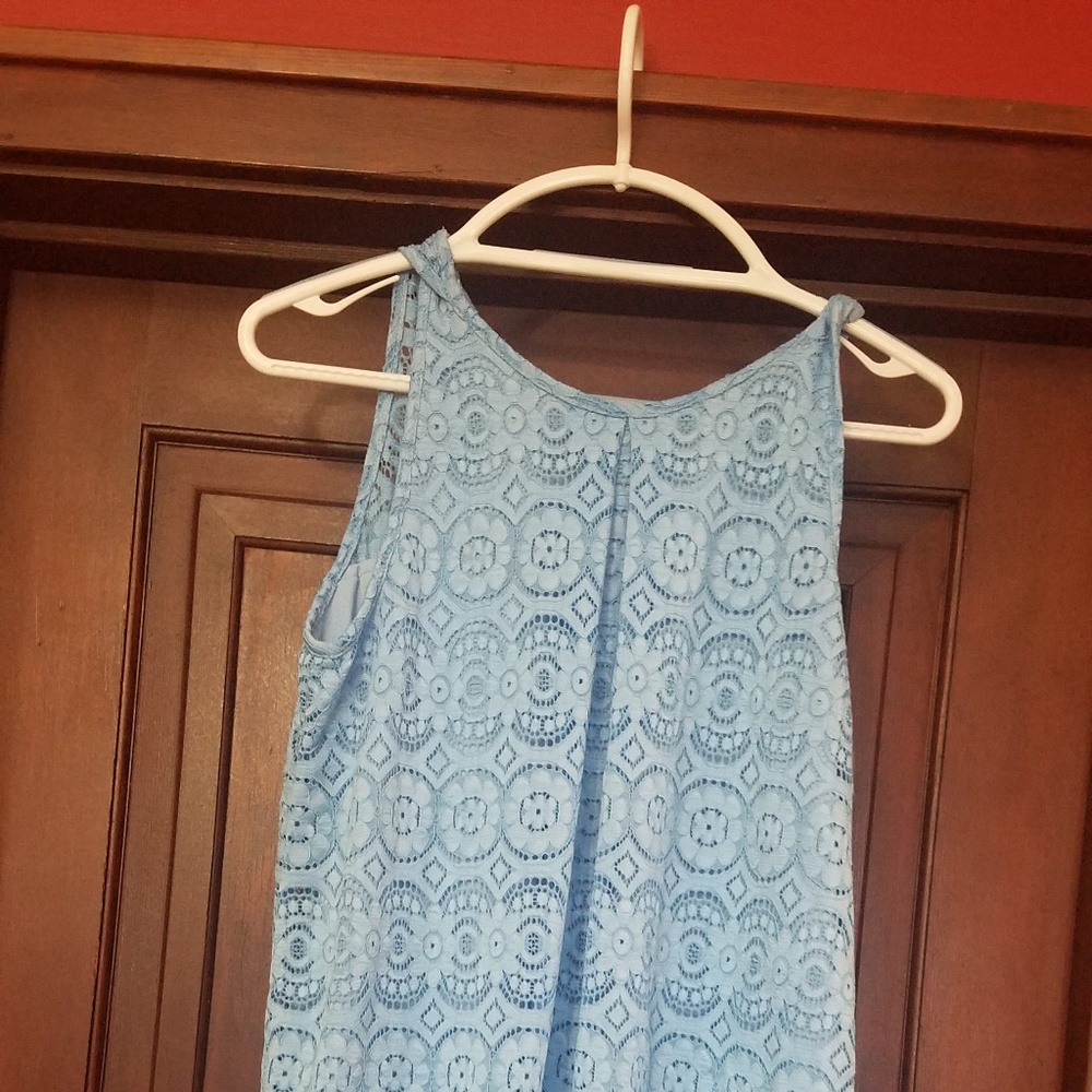 Baby blue a-line lacy dress